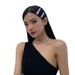 light luxury vintage rhinestone hairpin square clavicle chain necklace simple internet celebrity same style side hairpin _ipsvogv.com