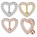 Women's Jewelry Heart Shaped Zircon Belly Button Nail Belly Button Ring Piercing Jewelry_ipsvogv.com
