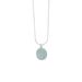 S Pure Silver Sea Blue Treasure Necklace Snake Bone Chain For Women, Simple, Elegant, Exquisite, Fashionable, INS Style,_ipsvogv.com