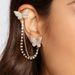 asymmetric diamond butterfly stud earrings fashion ins diamond chain integrated ear bone clip earrings earring_ipsvogv.com