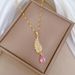 】 Angel's 【 Tears Zircon Light Luxury Charm Gorgeous Full Diamond Necklace Women's Versatile Clavicle Titanium Steel 【 】_ipsvogv.com