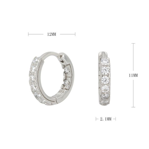 Luxuriou S Terling Ilver INS Minimalit Micro Inlaid Zircon With Ear Loop Buckle, Fahionable And Veratile_ipsvogv.com