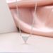Unisex separated electroplated full diamond necklace Inverted triangle inlaid zircon clavicle chain fashion jewelry_ipsvogv.com