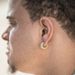 Cao Shi's New Product Men's Trendy Hip Hop Four Rows Zircon Matte Fashion OL Couple Earrings_ipsvogv.com