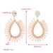 1 Pair Retro Roman Style Round Oval Beaded Braid Alloy Raffia Drop Earrings_ipsvogv.com