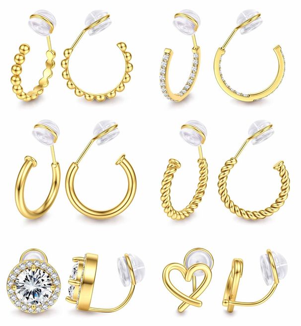 Hot Sale Real Gold Brass Electroplating Fashionable Simple And Versatile Twisted Ear Clip Ladies Earrings Set_ipsvogv.com
