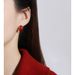 Earrings Silver Ankela Red Zircon Earrings Light Luxury Autumn and Winter Niche Ins Earrings Women's High-end Jewelry_ipsvogv.com