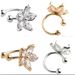 Korean Camellia U Shaped Ear Clip_ipsvogv.com