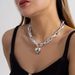 2025 New Arrivals Hip Hop Thick Cross Chain With Heart Pendant for Women Chunky Short Choker Necklace Collar 2024 Fashion Jewelry on Neck_ipsvogv.com