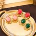 Middle ancient style, niche design, geometric natural stone high-end feel, light luxury women's earrings earrings,_ipsvogv.com