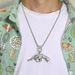 Hip hop men's jewelry trendy exaggerated full diamond gun pendant Cuban chain accessories necklace neck chain_ipsvogv.com