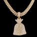New alloy personalized rock sugar diamond US dollar coin purse pendant diamond Cuban necklace hip hop rap jewelry_ipsvogv.com