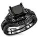 Sanjie Ins Zircon Couple Fashion Women's Gold Black Set Pair Ring Jewelry_ipsvogv.com