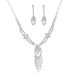Rhinestone Jewelry Set - 3-Piece Necklace, Earrings & Bracelet, Elegant Claw Chain Design For Women_ipsvogv.com