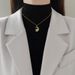 【 】 Moon Love Fashion Light Luxury Temperament Gorgeous Full Diamond Necklace Women's Versatile Clavicle Chain Titanium_ipsvogv.com