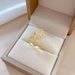 【 Real Gold 】 Bow Knot Zircon With Adjustable Opening Simple Hand Decoration Couple Ring_ipsvogv.com