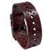 Men's Jewelry Cowhide Bracelet Retro Hollow Wide Leather Bracelet Personality Cycling Accessories_ipsvogv.com