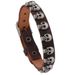 New Punk Style Men's Simple Versatile Alloy Skull Leather Bracelet_ipsvogv.com