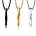 Simple spiral pendant Personalized stainless steel titanium necklace Creative punk men's pendant_ipsvogv.com
