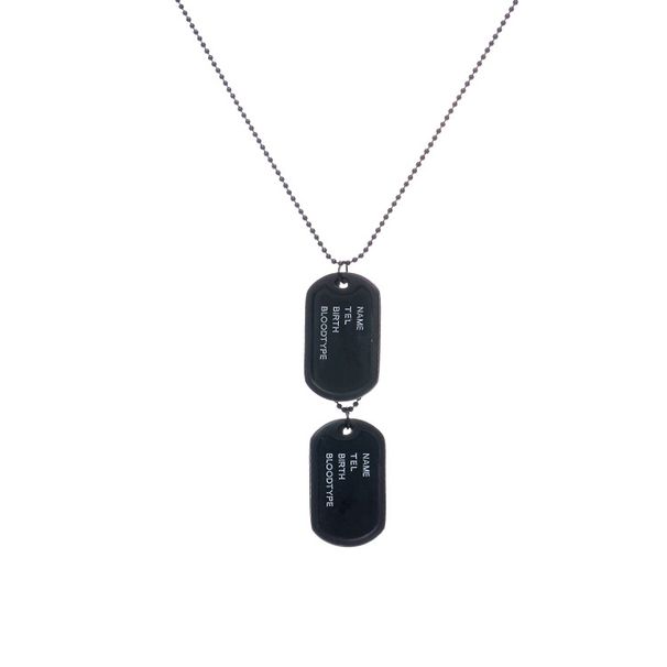 Soldier Dog Tags Stainless Steel Double Tags Simple Men's and Women's Pendant Personalized Necklace_ipsvogv.com