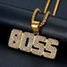 New Hip-Hop Jewelry Titanium Steel Gold-Plated Diamond-Studded Letter Pendant Necklace_ipsvogv.com