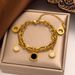 Designer Round Black And White Shell Roman Numerals Bracelet With Titanium Steel Plating Double-layer Hollow Design Fashionable_ipsvogv.com