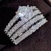 Cao Shi's New Hollowed Out Double-layer Zircon Engagement Set Women's Diamond Wedding Banquet, Bride's Ring, Bracelet_ipsvogv.com
