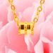 Light Luxury Small Waist Collarbone Chain Women's Fashion 3D Hard Sand Gold Six Character Mantra Necklace_ipsvogv.com
