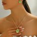 Subtle rural style flower necklace earring set, female personality, drip oil inlaid with pearls, niche design, versatile_ipsvogv.com