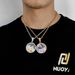 Chain Necklaces Hip hop trumpet round photo pendant micro-inset Zircon Trend hiphop photo frame men's necklace_ipsvogv.com