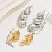 Fashion Light Luxury Style Women's Earrings Set Niche Wheat Ear Electroplating Design Earrings Versatile Earrings_ipsvogv.com