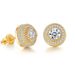 Hot hip hop zircon earrings for men and women with full diamond gold plated threaded earrings, hot earrings_ipsvogv.com