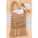 New Hollowed Out Handmade Woven Bag, Grid Tassel Single Shoulder Beach Bag, Trendy Women's Forest Woven Bag_ipsvogv.com