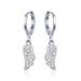 Women’s Jewelry Set Fashion Popular Diamond CZ Zircon Feather Female Earrings Gold And Silver Female Earrings Fresh Color Preserving Earrings_ipsvogv.com