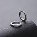 Full Diamond Plain Circle Men, Silver Needle Earrings For Women, Versatile, Simple, Light Luxury, High-end And Stylish_ipsvogv.com