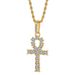 Goods Alloy Pendant, Personalized Men's Street Tennis Chain, Hollowed Out Heart-shaped Rhinestone Cross Necklace_ipsvogv.com