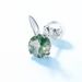 Cute Rabbit Ears Green Moss Earrings S925 Silver Inlaid Water Grass Agate Earrings_ipsvogv.com