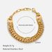 Women’s Jewelry Set Fashion Diamond Three Layer Stainless Steel Bracelet Personality Retro Trend Chain Design Titanium Steel Bracelet Female_ipsvogv.com