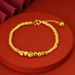Brass Gold-plated Jewelry, Frosted Round, Fashionable, Lucky Bead Ladies' Bracelet, Sand Gold Jewelry_ipsvogv.com