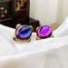 Vintage Middle Ages Geometric Colorful Glass Droplet Glaze Earrings, Elegant and Luxurious, Small Female_ipsvogv.com