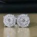Cao Shi's New Fashionable OL Platinum Round Diamond Earrings With Zircon Inlay_ipsvogv.com