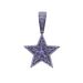 Trendy Hip Hop Star Pendant Necklace For Men And Women - Stainless Steel Cubic Zirconia Jewelry With Adjustable Chain In White, Pink, Purple_ipsvogv.com