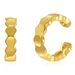 French retro metal texture ear bone clip for non pierced ears, copper plated with K real gold, high end, compact and simple C shaped ear clip_ipsvogv.com