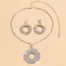 Women’s Jewelry Set Fashion Brand New Large Silver Full Diamond Earrings Hoop Atmospheric Necklace Women's Suit_ipsvogv.com