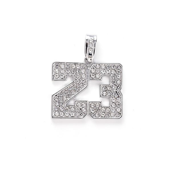 Alloy Number 23 Simple Fried Dough Twists Chain Necklace Pendant Street Full Of Diamonds_ipsvogv.com