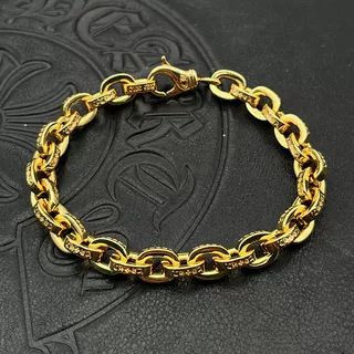 Chaoxuan Cro Heart Gold Letter Bracelet For Men And Women, Internet Celebrity Trendy Brand, Niche Men's Bold Cross_ipsvogv.com