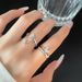 Butterfly Chain Zircon Double Layered Female Ins Cold Wind Personalized Hip Hop Finger Ring With A Niche Design_ipsvogv.com