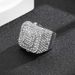 Men’s Jewelry Set Fashion Full Diamond Cuban Ring High End Trendy Fashion Men's Ring Zircon Ring Exclusive Ring_ipsvogv.com