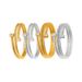 Wemen's Jewelry Multi Layer Stacked Zircon Bracelet Fashionable Titanium Steel Gold Plated Open Bracelet_ipsvogv.com