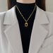 【 Full Body Titanium Steel 】 Cool And Cool Style Square Personality Minimalist. True Gold Necklace In The Furnace._ipsvogv.com